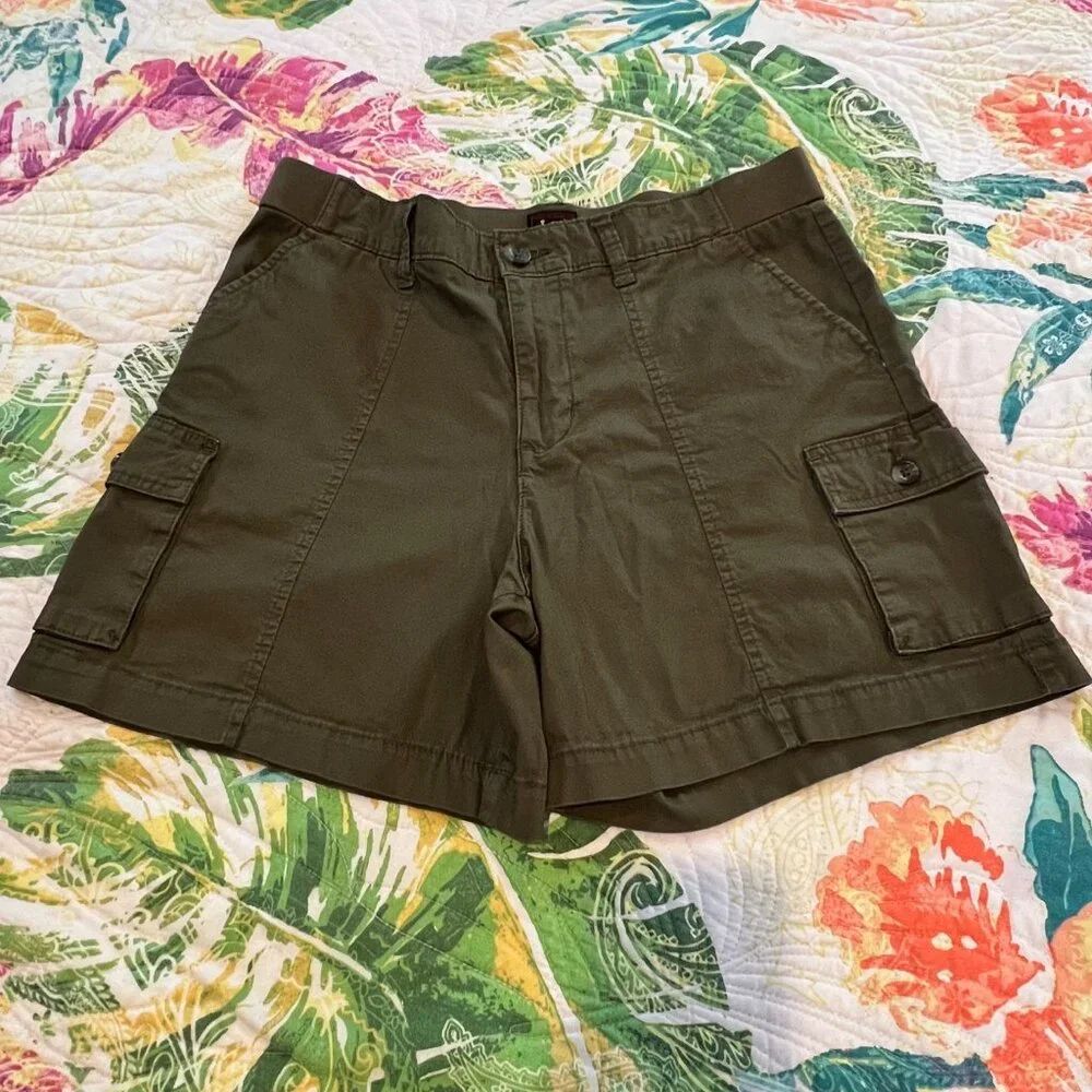 Women's Lee® Ultra Lux FLEX TO GO Cargo Shorts Olive Night  Sz 12 - Picture 4 of 9